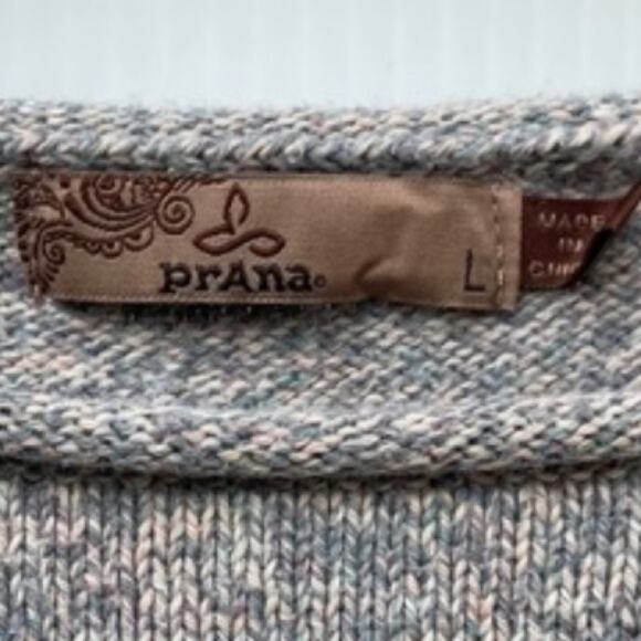 Prana womens Astrid sweater grey and pink side zip detail size Large - Picture 13 of 13